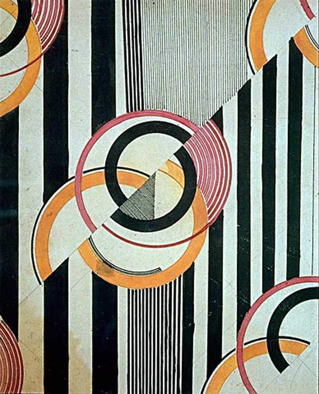 Abstract constructivist textile design